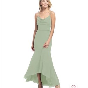 Azazie Summer Bridesmaid Dress in Dusty Sage. Only worn once.